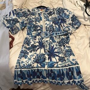 Farm Rio Belted Mini Dress